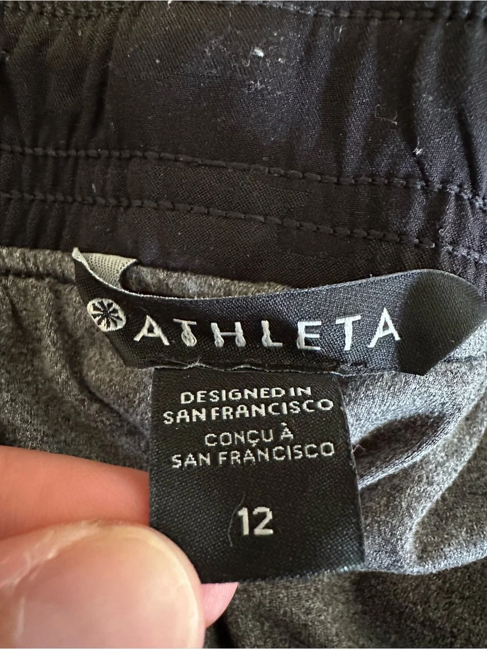 Athleta Brooklyn Camo Lined Joggers Womens 12 Black 985549 Athletic